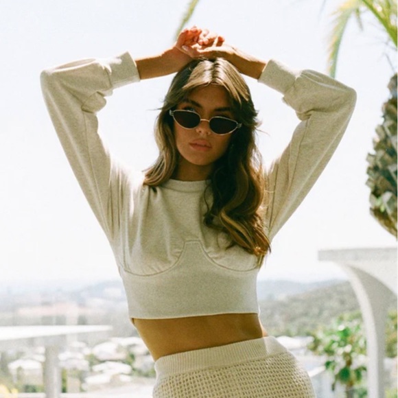 Sabo Skirt Tops - Sabo Skirt Allara Corset Crop in Gray XS NWOT